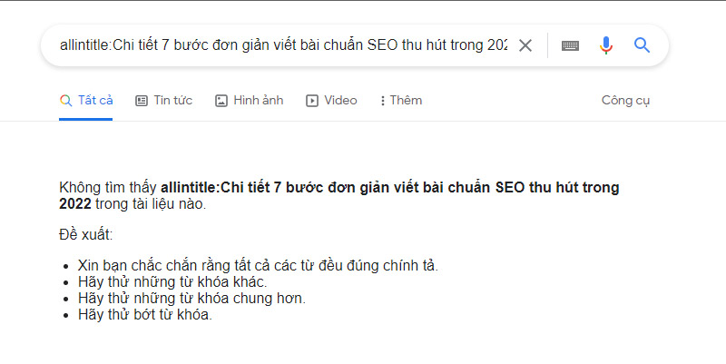 cong thuc kiem tra tieu de - viết bài chuẩn SEO