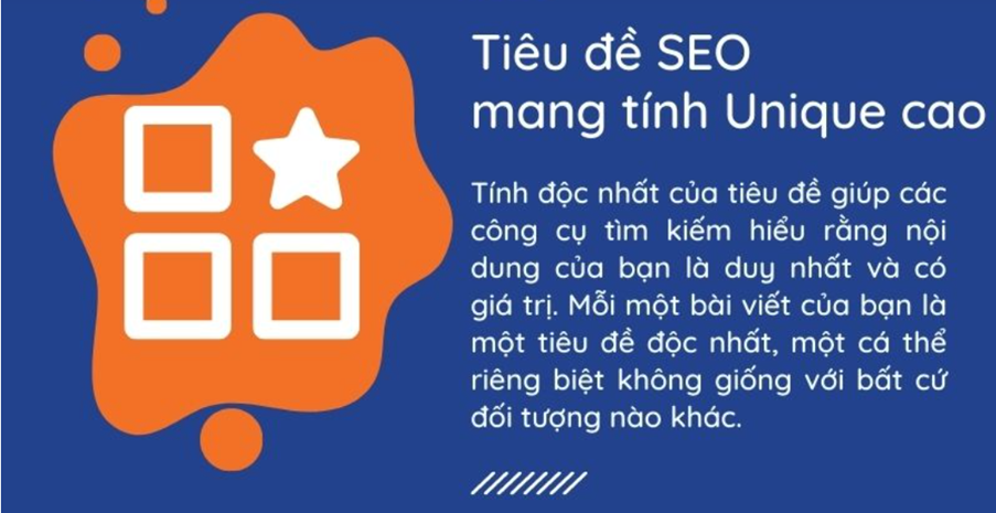 tiêu đề seo mang tính unique cao